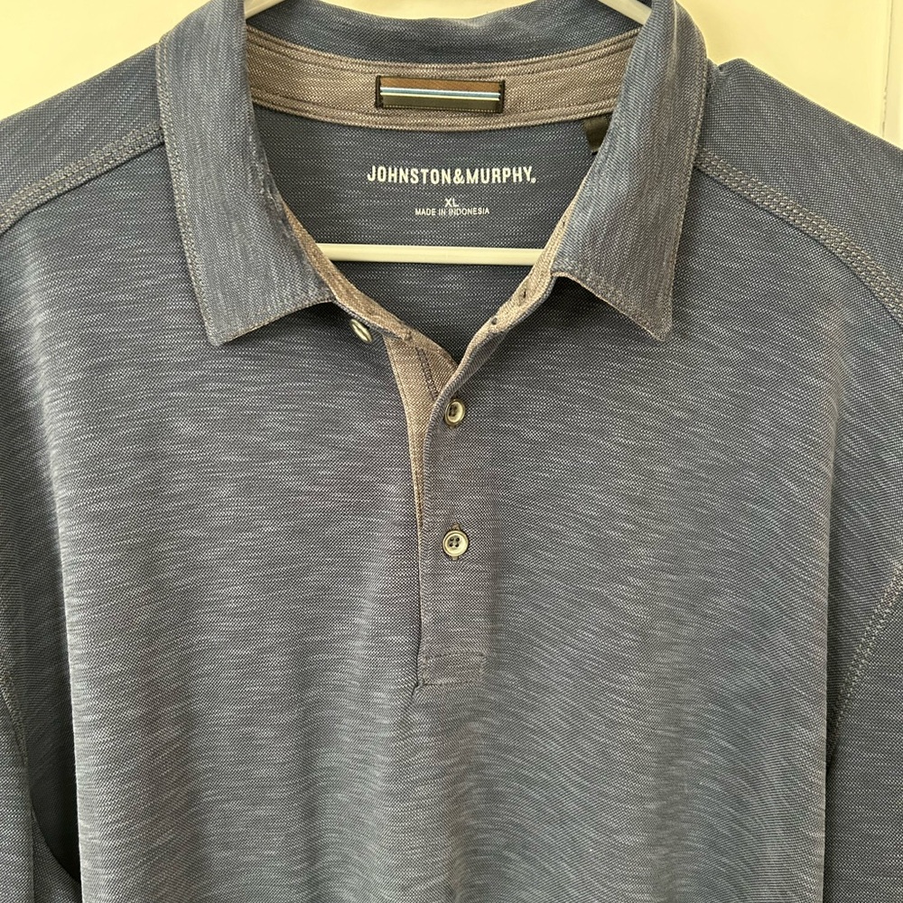 Johnston & Murphy Men's Grey Polo Shirt